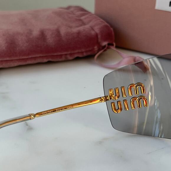NEW Miu Miu MU54YS Grey Mask Sunglasses main image 8
